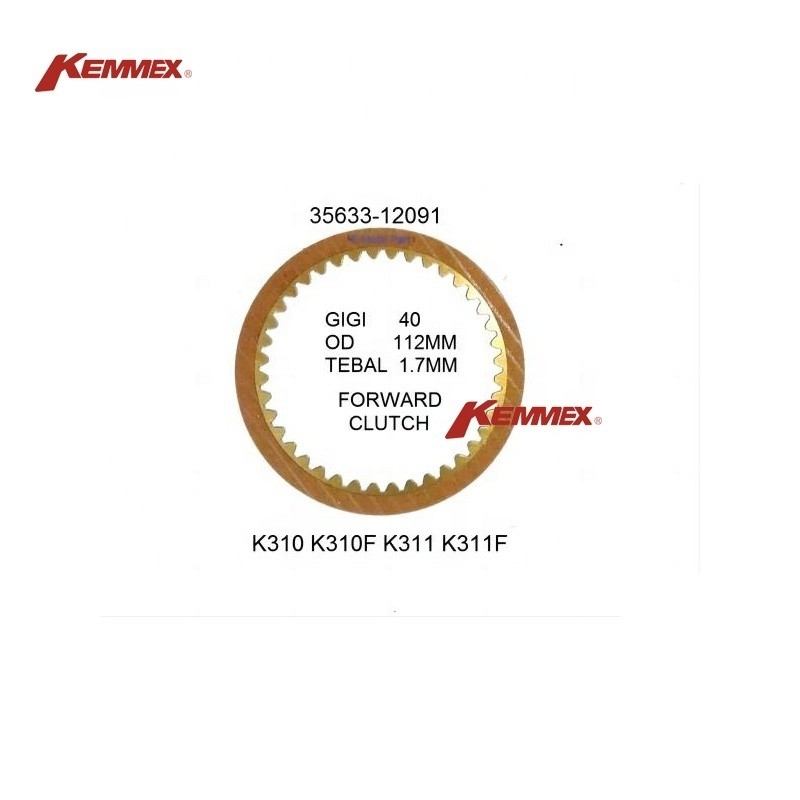 SMALLER K310 K311 CVT AUTOMATIC TRANSMISSION FRICTION PLATE FORWARD 35633-12091 OD 112MM